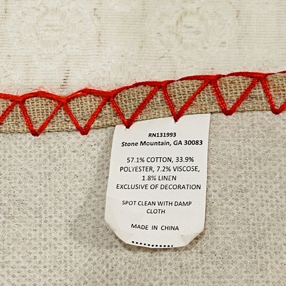 N29-NEW Christmas Linen with Stewart Tartan Reindeer Pillow Band/Wrap - Picture 7 of 9